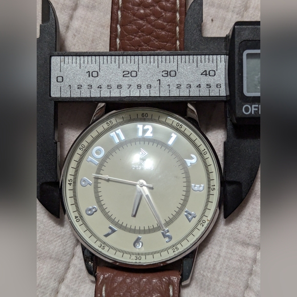 SILPADA ALL STAINLESS STEEL 3ATM LUMINOUS HANDS BROWN LEATHER STRAP MEN'S… 1 - Picture 4 of 11